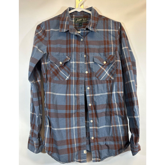 Roots Canada Womens Plaid Button Up Shirt Size S Small Long Sleeve LS D32 - Picture 1 of 7